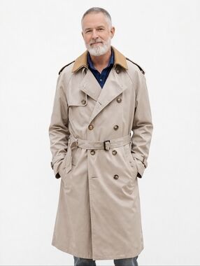 Lauren Ralph Lauren  Khaki All Season Lined Trench‎ Coat 40 R